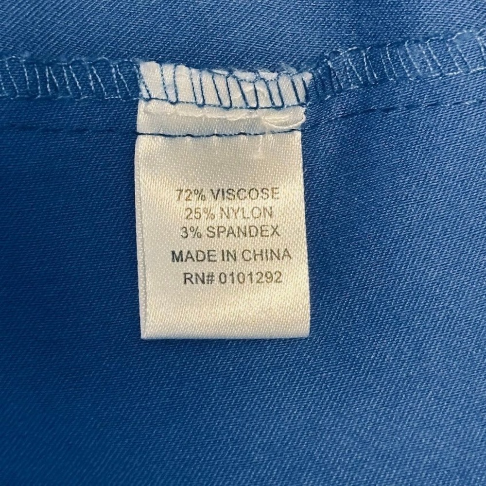 Lulu-B Skirt Wmns 10 Blue Viscose Blend Scalloped Hem Preppy Classic Chic - Picture 7 of 8